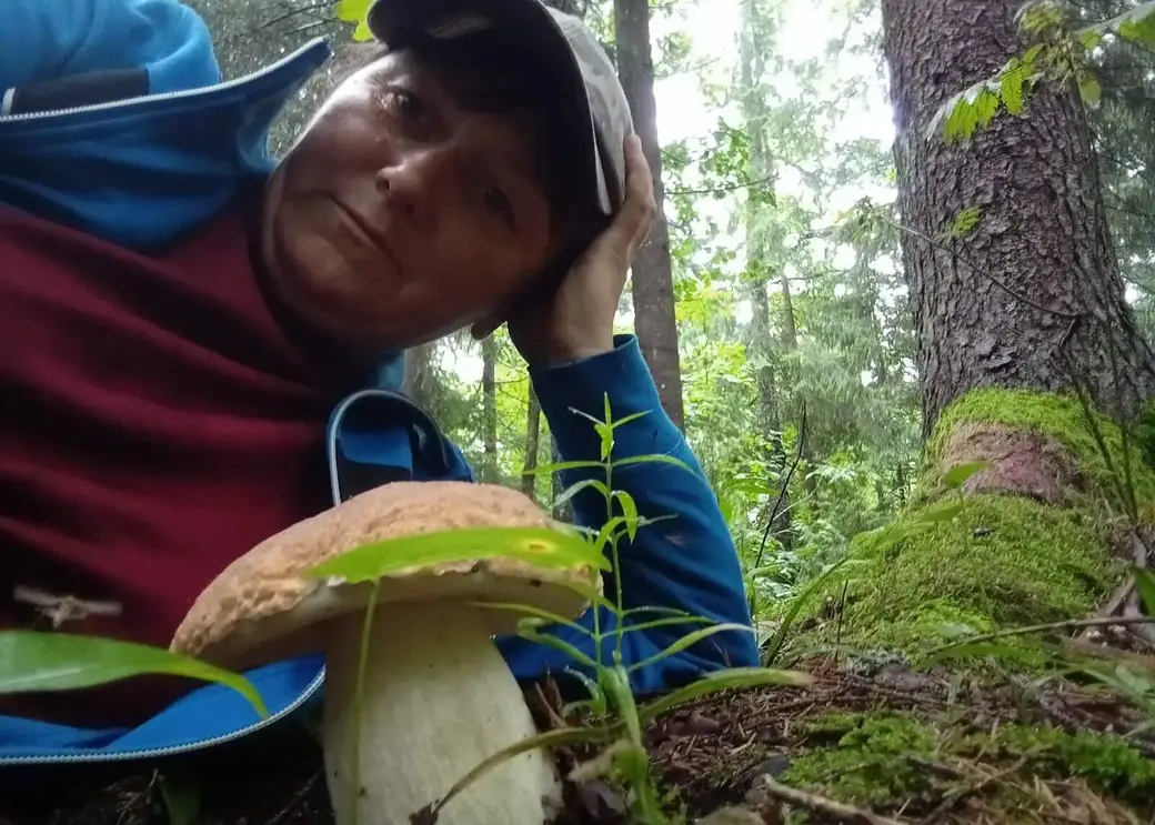 Красавец-боровик завесил 500 грамм. Улов Ольги Фесько из Кличева.