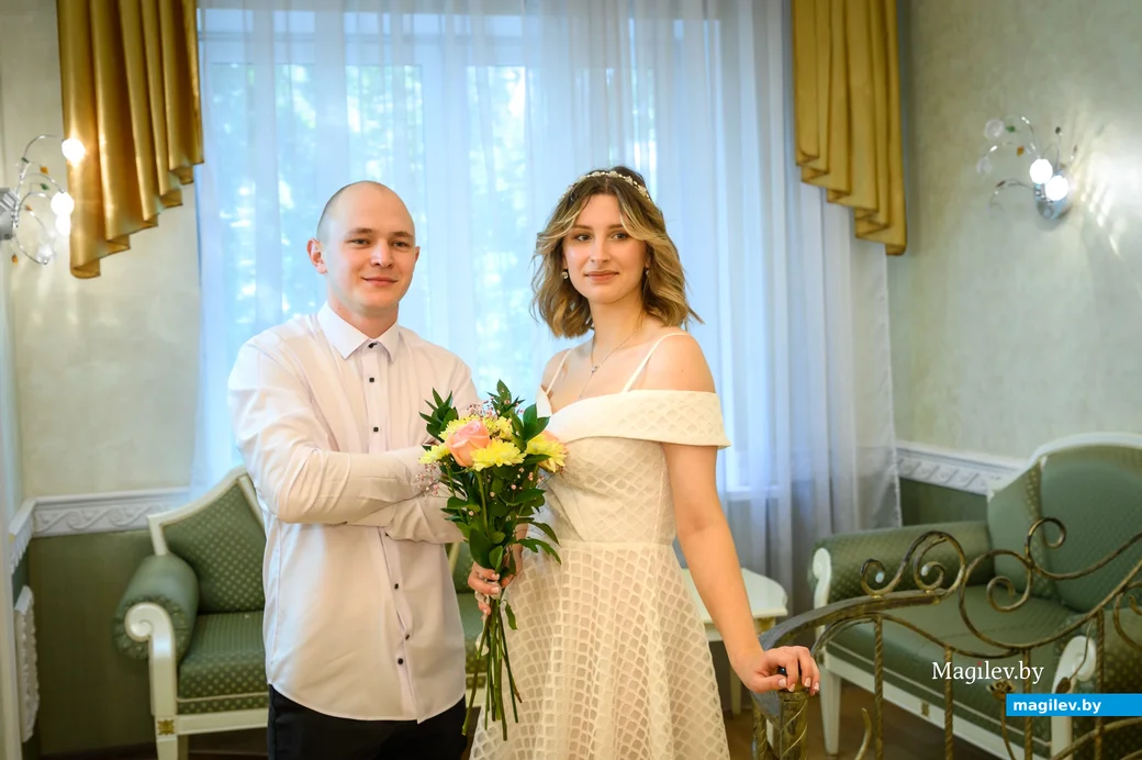 11.08.2023. Отдел ЗАГС Бобруйского горисполкома. Свадебная пара. Анастасия и Михаил