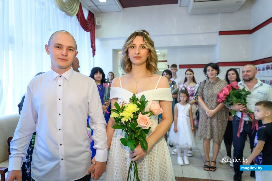 11.08.2023. Отдел ЗАГС Бобруйского горисполкома. Свадебная пара. Анастасия и Михаил