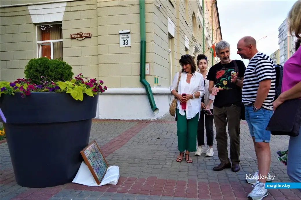 Район Пожарного переулка и наша картина. Могилев, август, 2023 г.