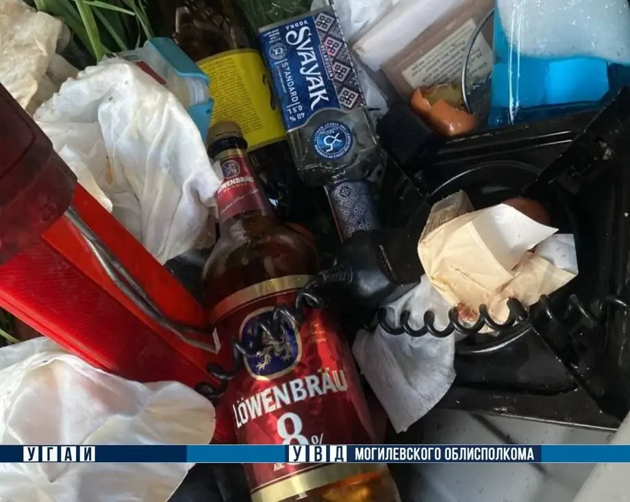 17.08.23г. В Шкловском районе фура съехала в кювет: пострадал водитель. Фото: УВД Могилевского облисполкома