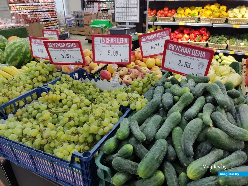 Супермаркет «Квартал вкуса» на улице Островского. Могилев, 18.08.2023 г.