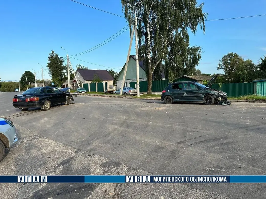 ДТП в Хотимске. 21.08.2023 г. Фото: УГАИ Могилевского облисполкома.