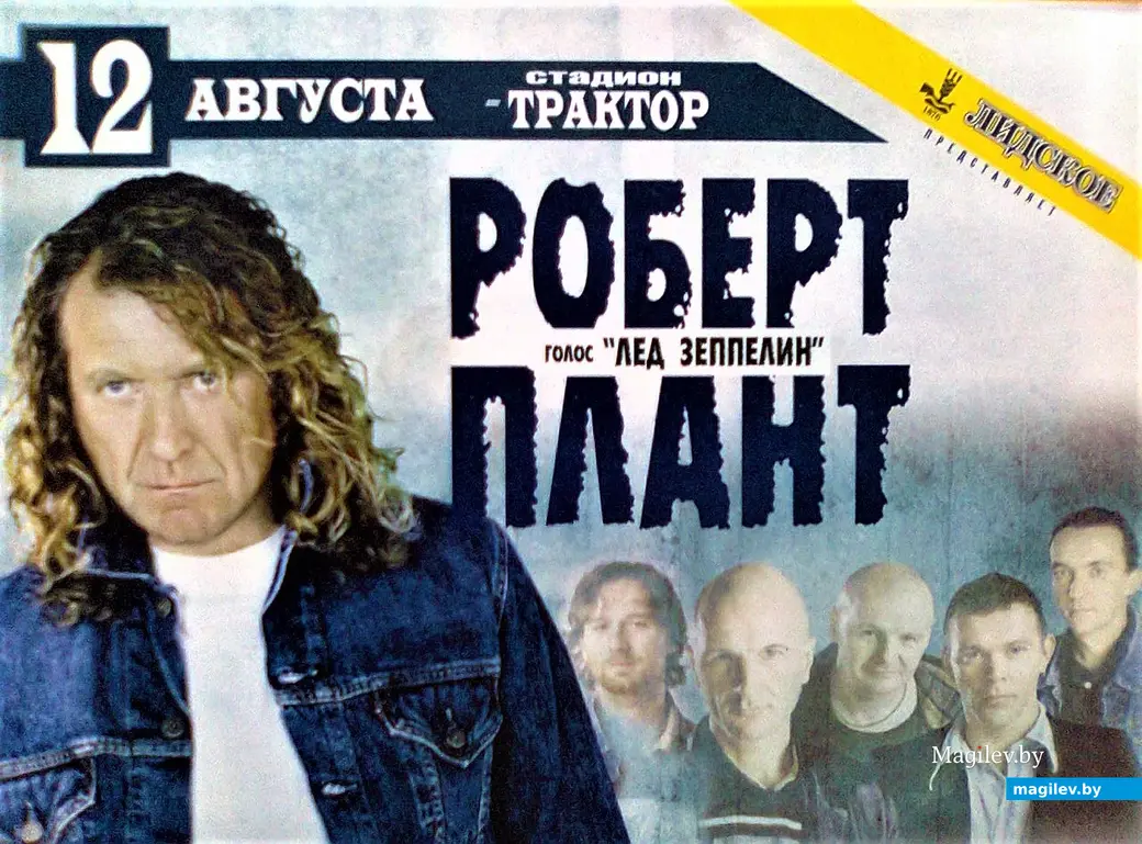 Билет на минский концерт Роберта Планта.