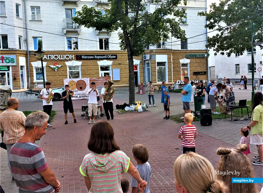 Творческая акция «Острова добра» в защиту животных. Могилев, Комсомольский сквер, 27.08.2023 г.