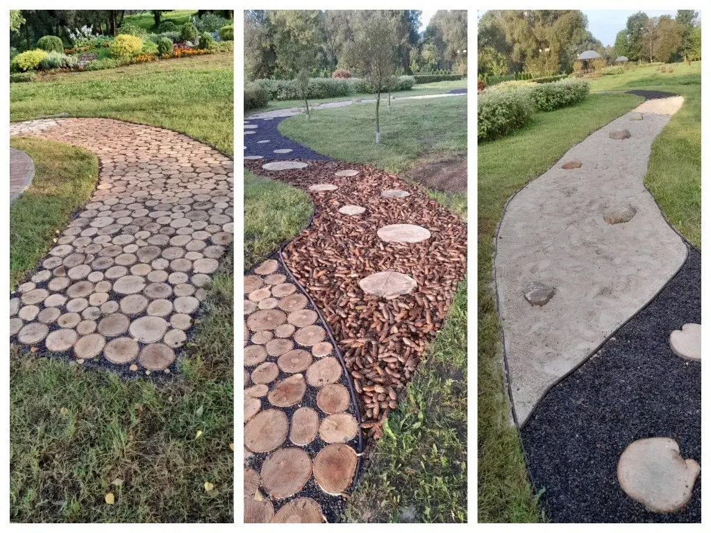 «Босоногая» тропа здоровья в парке «Подниколье» Могилева. Сентябрь 2023 года.