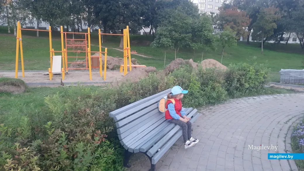 13 сентября 2023 г. Могилев, Дубровенка. В излюбленном месте отдыха горожан строят спортплощадку.