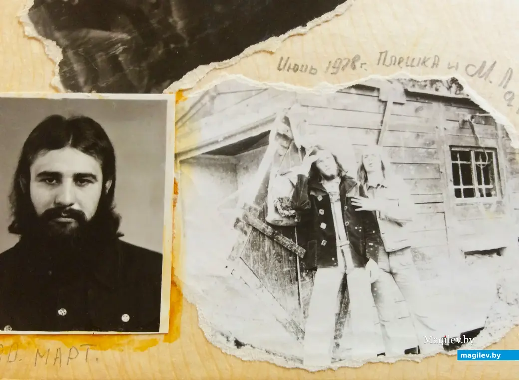 Фрагмент альбома Мини (он слева). Справа – Плейшнер и Славик Кот. 1970-1980-е годы.