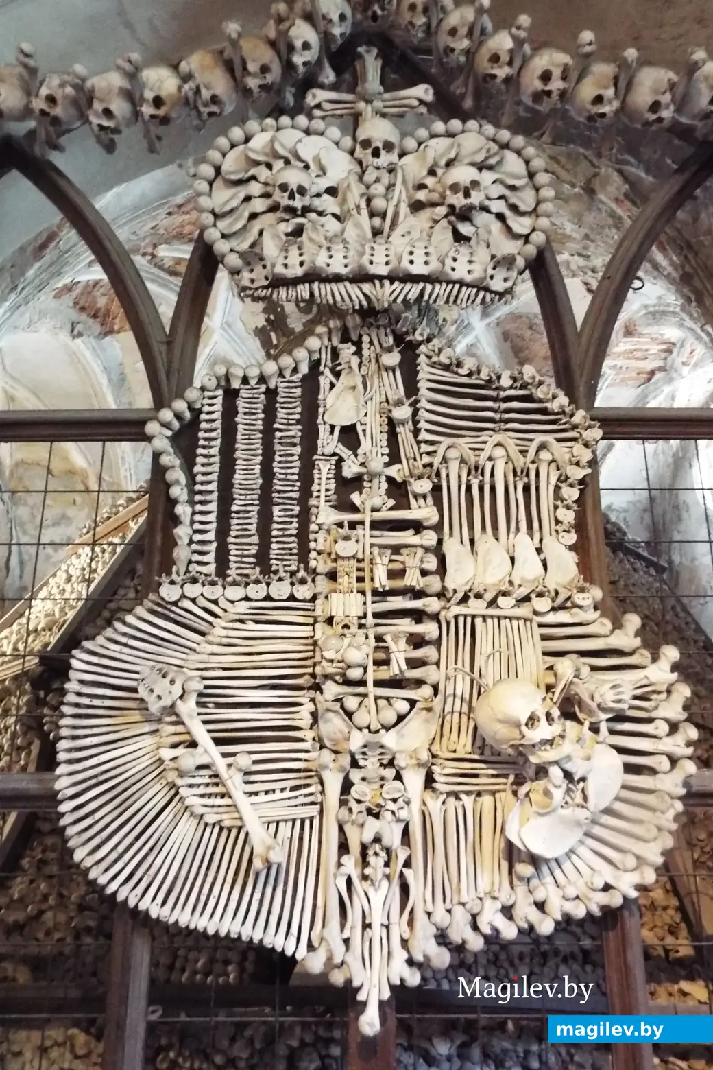 Герб Шварценбергов с отрубленной головой турка и вороном.