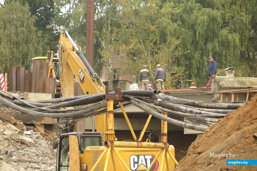 21 сентября 2023 г. Могилев, реконструкция путепровода на Челюскинцев в самом разгаре.