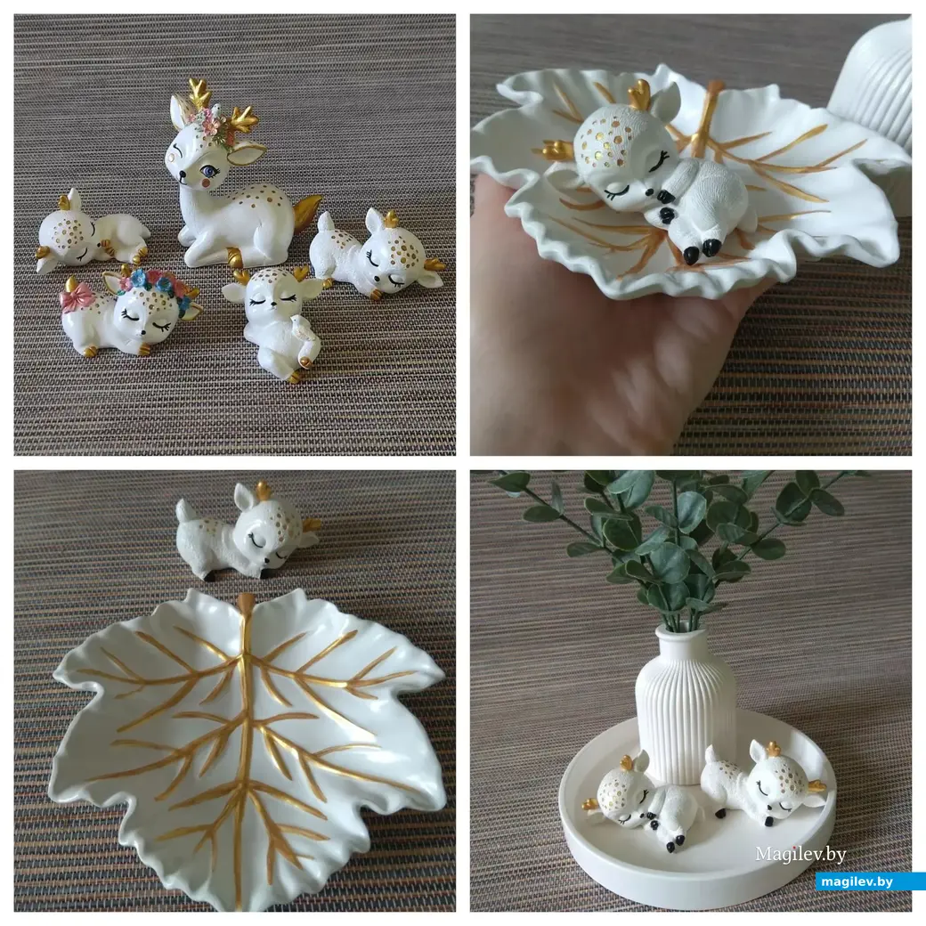 Алла Филатова. Могилев, 2023 г. Мама-олениха стоит 15 рублей, Оленята – по 8.