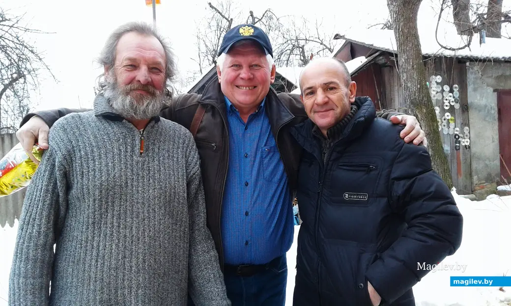 Зис (в центре) с Кутузом и Трухом. Могилев, 2017 г.