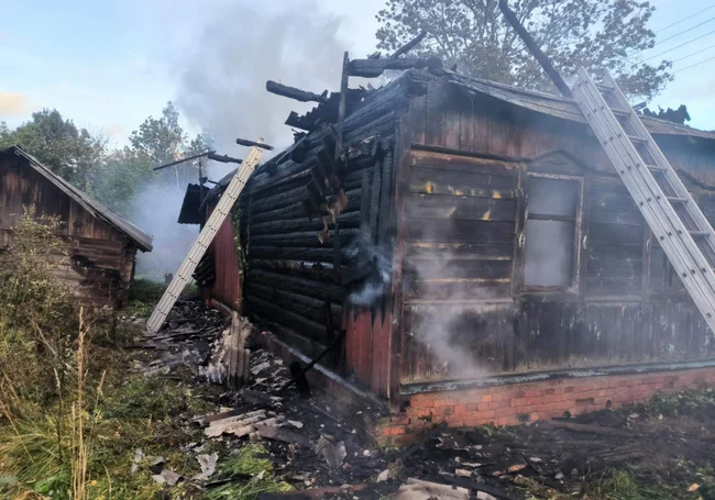 Протопила печь и ушла в гости, а вернуться уже и некуда: пожар уничтожил дом женщины из Белыничского района