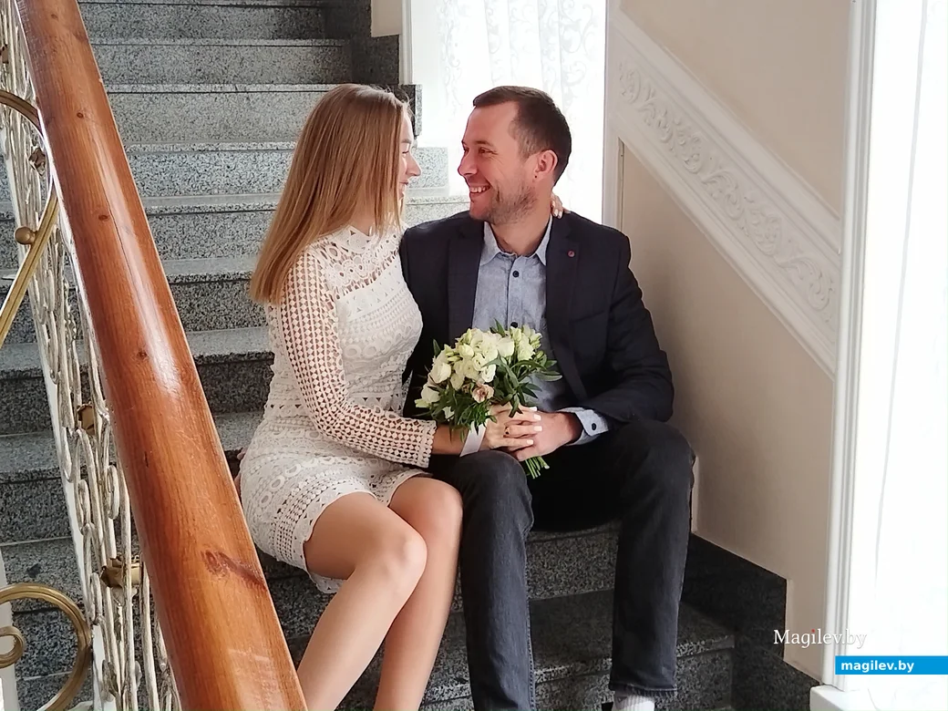 ЗАГС, Могилев, 2023 г. Екатерина и Андрей Луриковы.