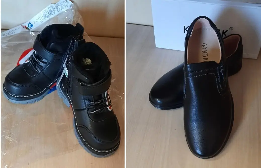 Два вида детских туфель школьной группы марки B&G. Фото: Госстандарт.