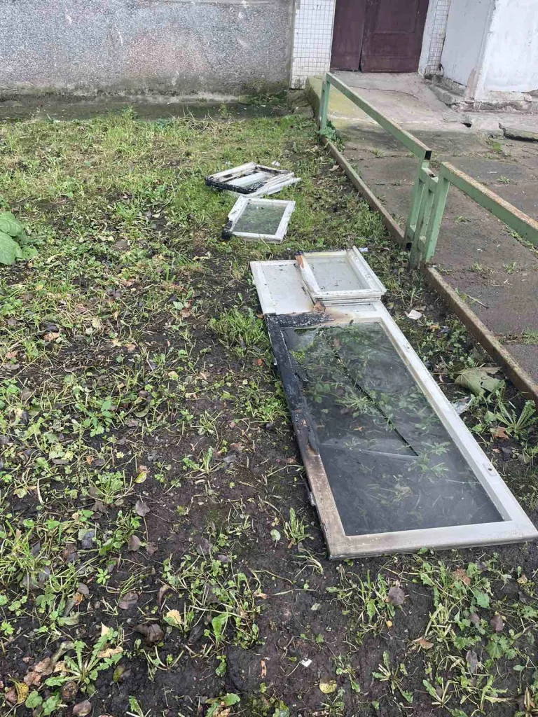 Могилев, 14.10.2023 г. Последствия пожара в доме №6 по ул. Бурденко.