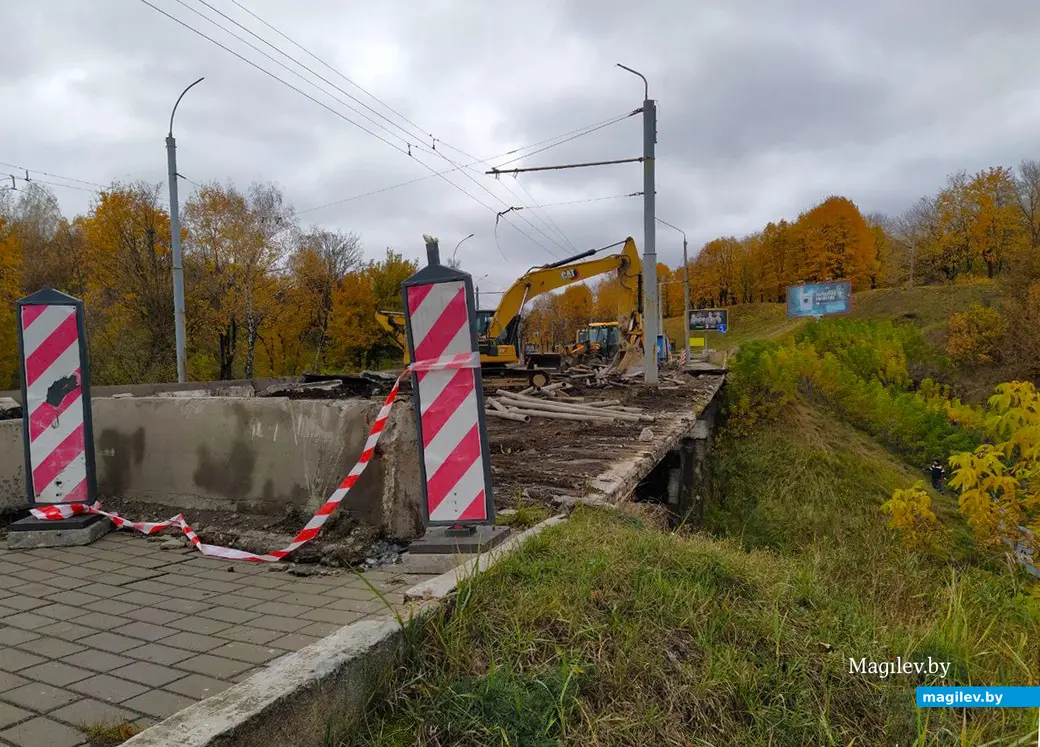 Ремонт путепровода по улице Заводской в Могилеве. Октябрь. 2023 год