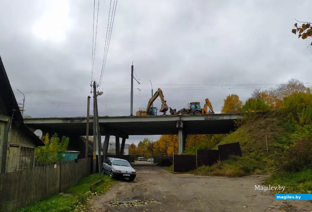 Ремонт путепровода по улице Заводской в Могилеве. Октябрь. 2023 год