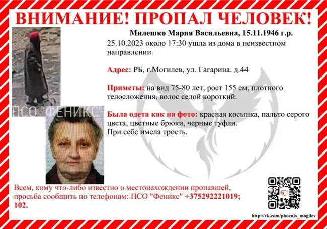 В Могилеве искали пожилую женщину  Ушла из дома и пропала