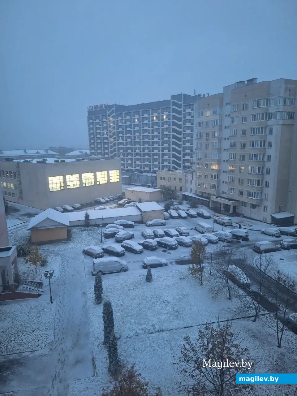 26 октября 2023г. В Могилеве выпал первый снег.