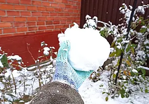 В Могилеве выпал первый снег. Фотофакт