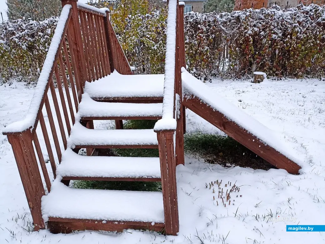 26 октября 2023г. В Могилеве выпал первый снег.