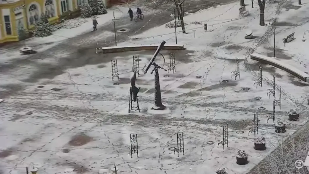 26 октября 2023г. В Могилеве выпал первый снег.