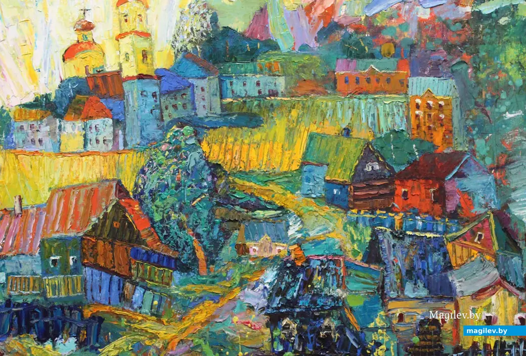 Ян Лимин «Вечер». Выставка «Могилевщина индустриальная». Могилевский областной художественный музей имени Павла Масленикова. Могилев, 30 октября 2023 года.