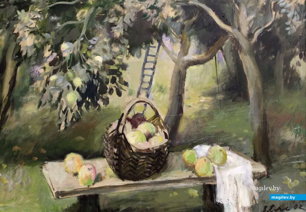 Владимир Ельчанинов «В саду». Выставка «Могилевщина индустриальная». Могилевский областной художественный музей имени Павла Масленикова. Могилев, 30 октября 2023 года.