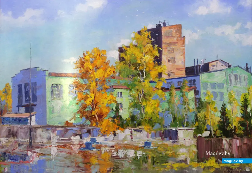 Владимир Кузнецов «В октябре». Выставка «Могилевщина индустриальная». Могилевский областной художественный музей имени Павла Масленикова. Могилев, 30 октября 2023 года.