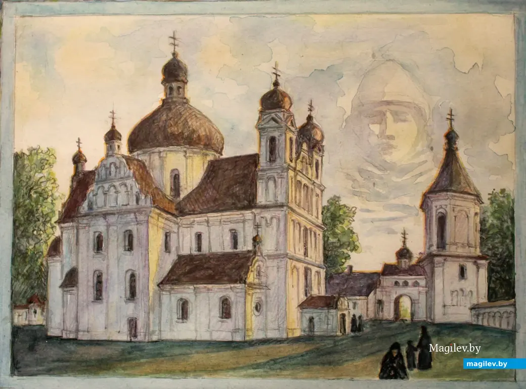 Выставочный проект «Шчырасць адзіноты» Василя Комарова в Выставочном зале Могилева. 8 ноября 2023 года. Картина «Мікольская царква ў пачатку20 ст.» 2021 год.