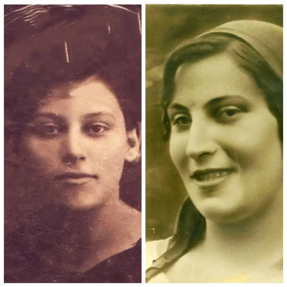 Слева – Татьяна Агол, Бобруйск, 1919 г. Справа – Татьяна Нейман, 1930-е.