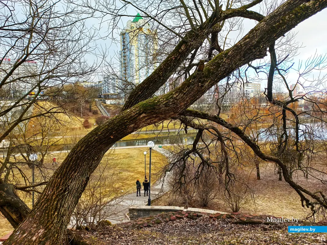 Март 2024 года, Могилев. Вид с Пелагеевки на Дубровенку.