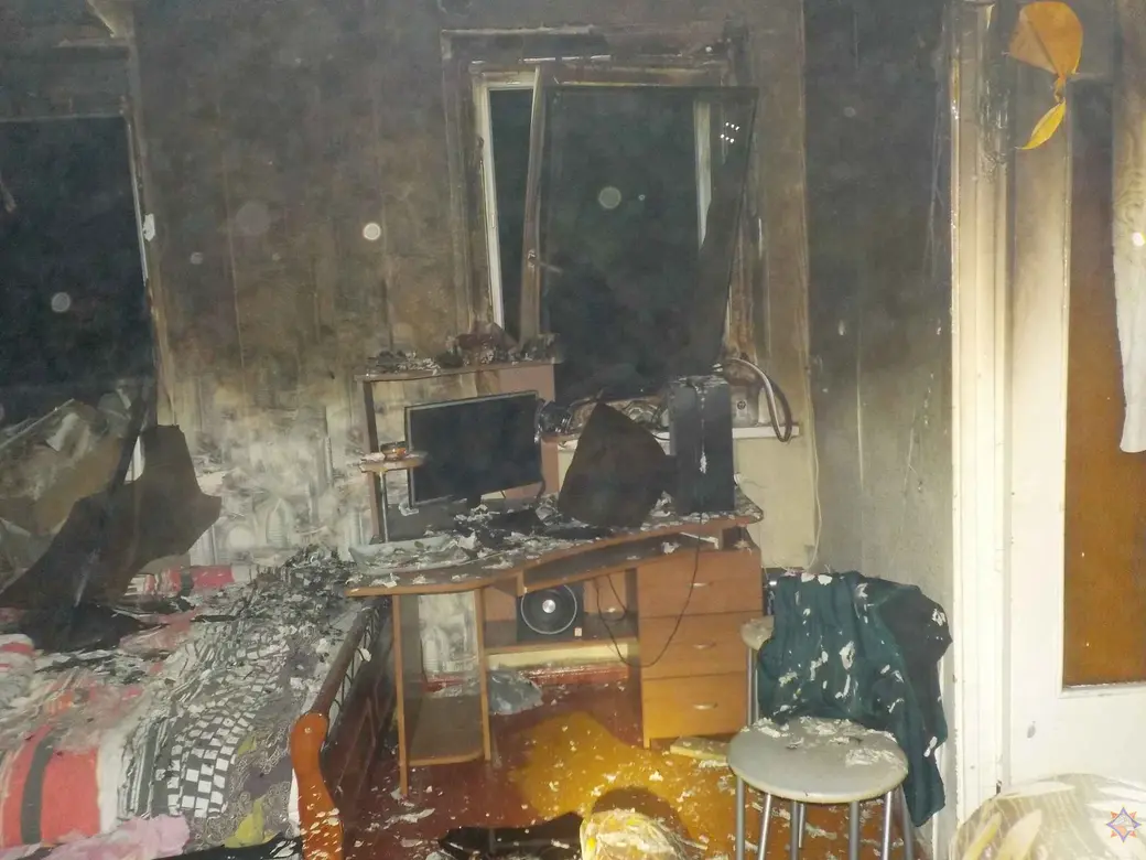 6.08.2024 г. Бобруйск, пожар на ул. Социалистической. Фото: Могилевское областное УМЧС