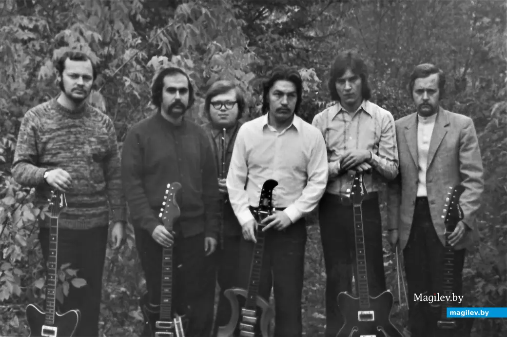 1974 год, Могилев, ВИА «Романтики». Третий справа – Александр Шабалин.