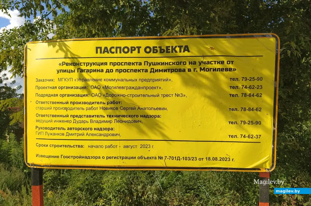 14 августа 2024 года. Могилев. Пушкинский проспект. Установка спускового металлического моста.