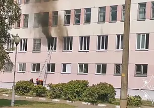 В Могилеве загорелась одна из поликлиник, эвакуированы более 300 человек