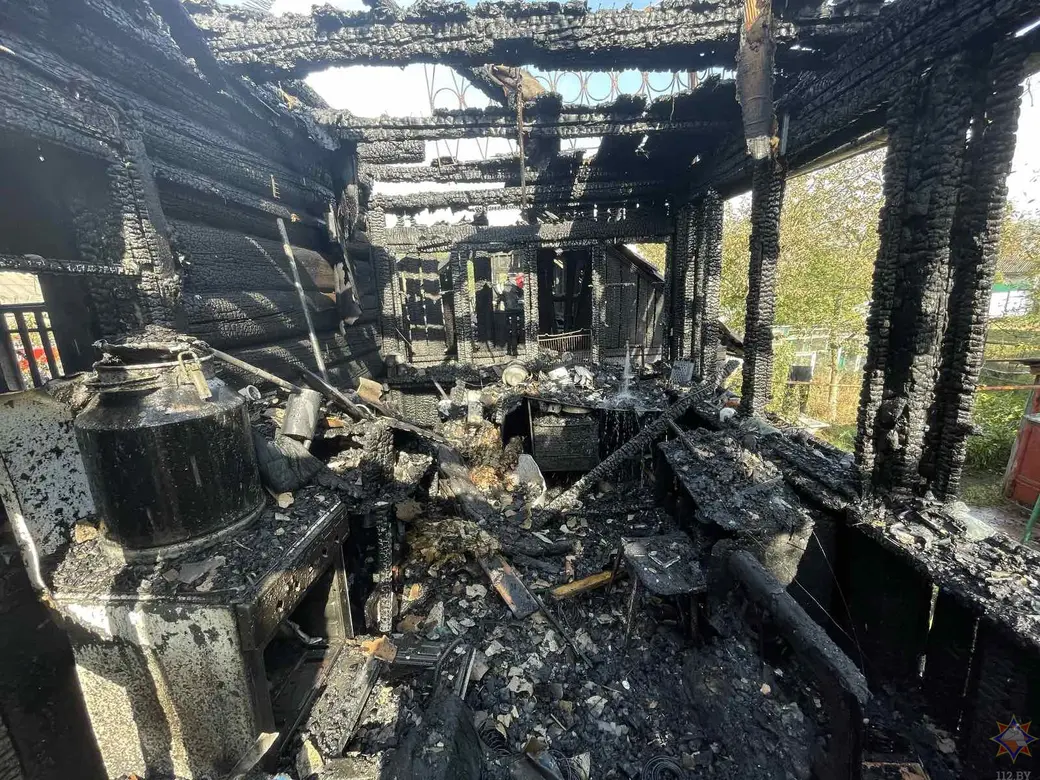 2.09.2024 г. Могилевский район. Пожар в садовом товариществе «Строитель-1». Фото: Могилевское областное УМЧС
