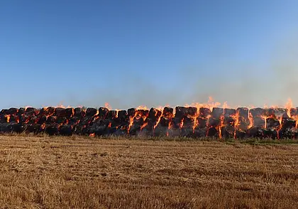 120 тонн соломы сгорело в Кричевском районе