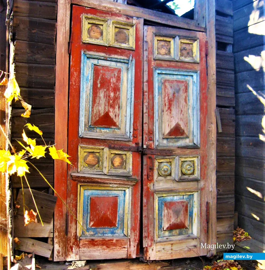Дверь домика по улице Первой железнодорожной. Могилев, лето, 2013 г.