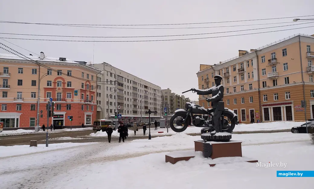 Привокзальная площадь. Гомель, 6 января 2024 года