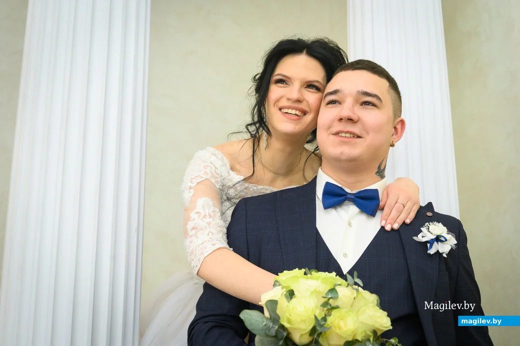 12.01.2024. Отдел ЗАГС Бобруйского горисполкома. Свадебная пара. Александра и Дмитрий