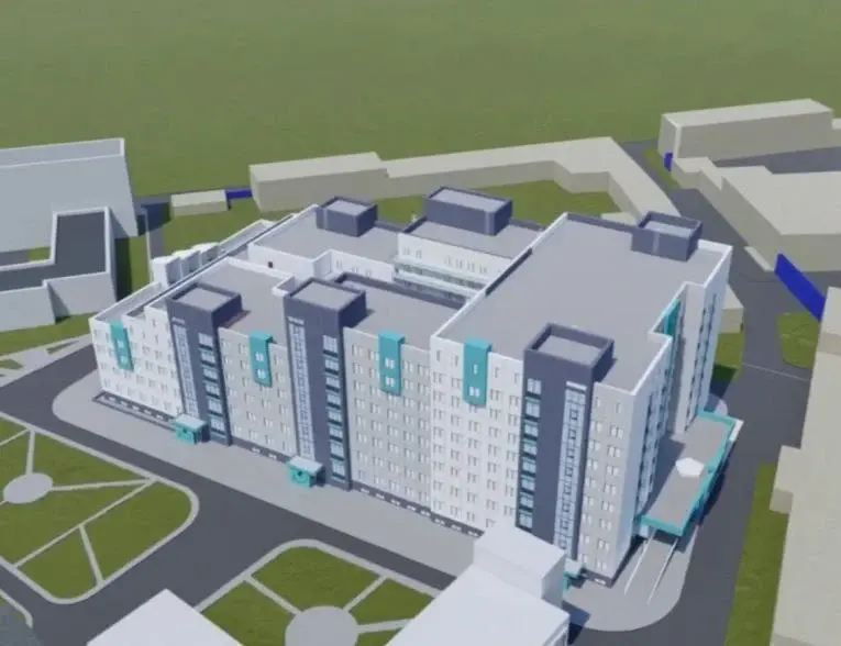 Новый корпус Могилевской горбольницы СМП. Скриншот видео с телеграм-канала Валерия Малашко.