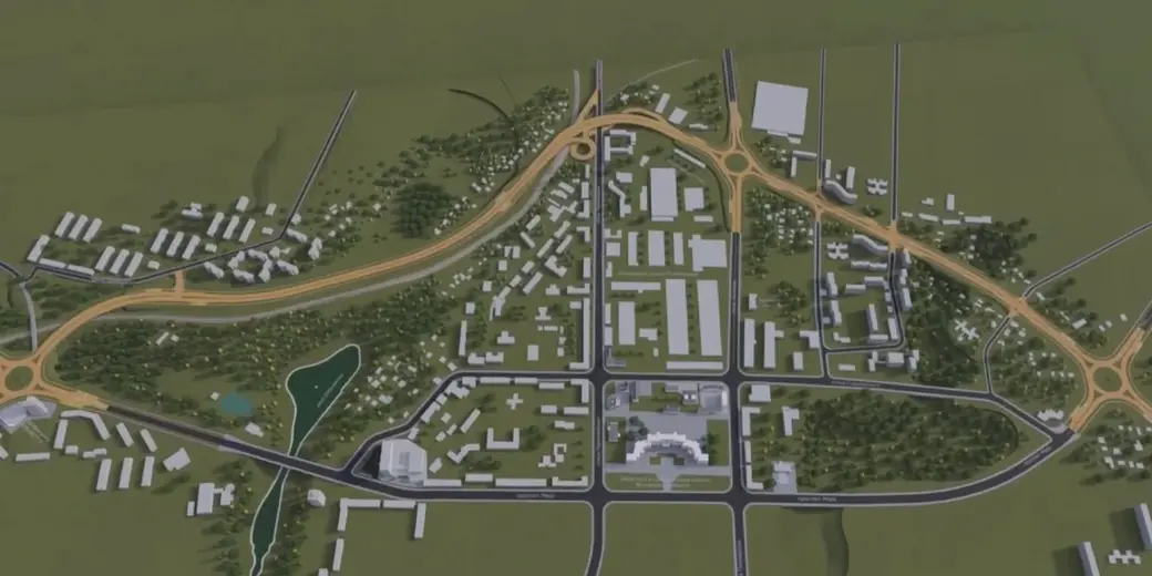 Макет размещения внутригородской кольцевой магистрали в Могилеве. Фото сайт MyCiti.by.