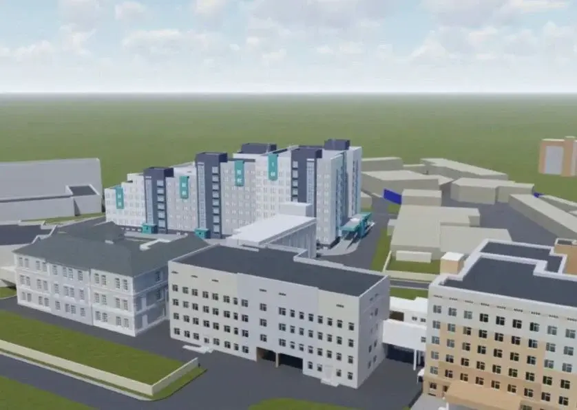 Новый корпус Могилевской горбольницы СМП. Скриншот видео с телеграм-канала Валерия Малашко.