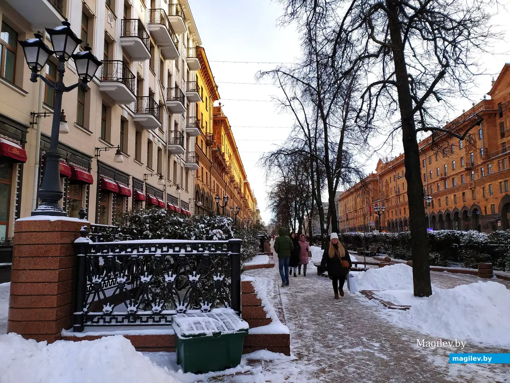 13.01.2024 г., Минск. Улица Ленина.