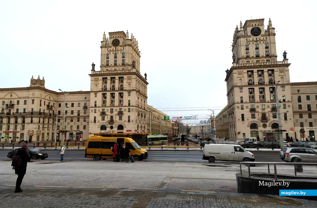 12.01.2024 г., Минск. Вид на улицу Кирова.