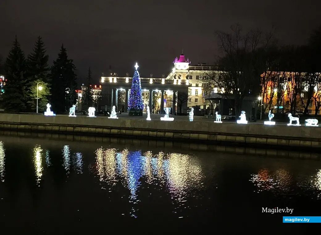13.01.2024 г., Минск. Вечерний вид на парк им.Горького.