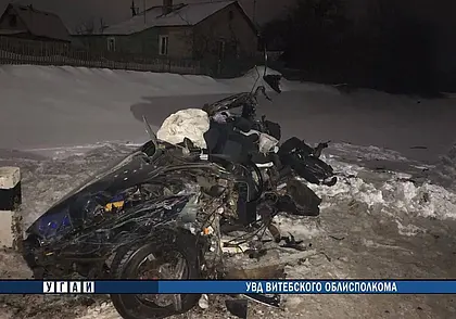 Под Оршей поезд протаранил легковушку. Водитель погиб