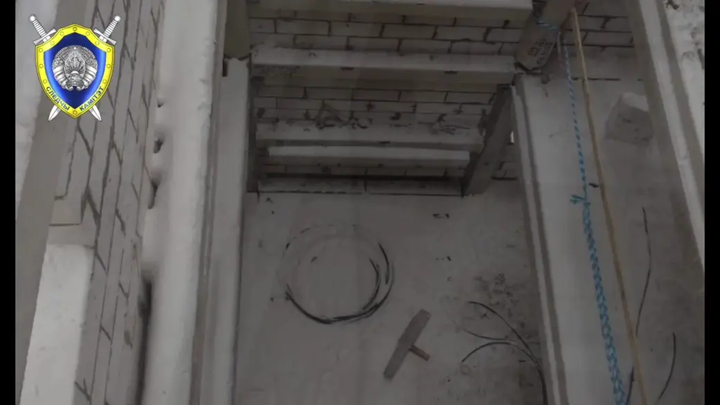20.01.2024. ЧП на стройке в Осиповичах. Стоп-кадр с видео от Следственного комитета.